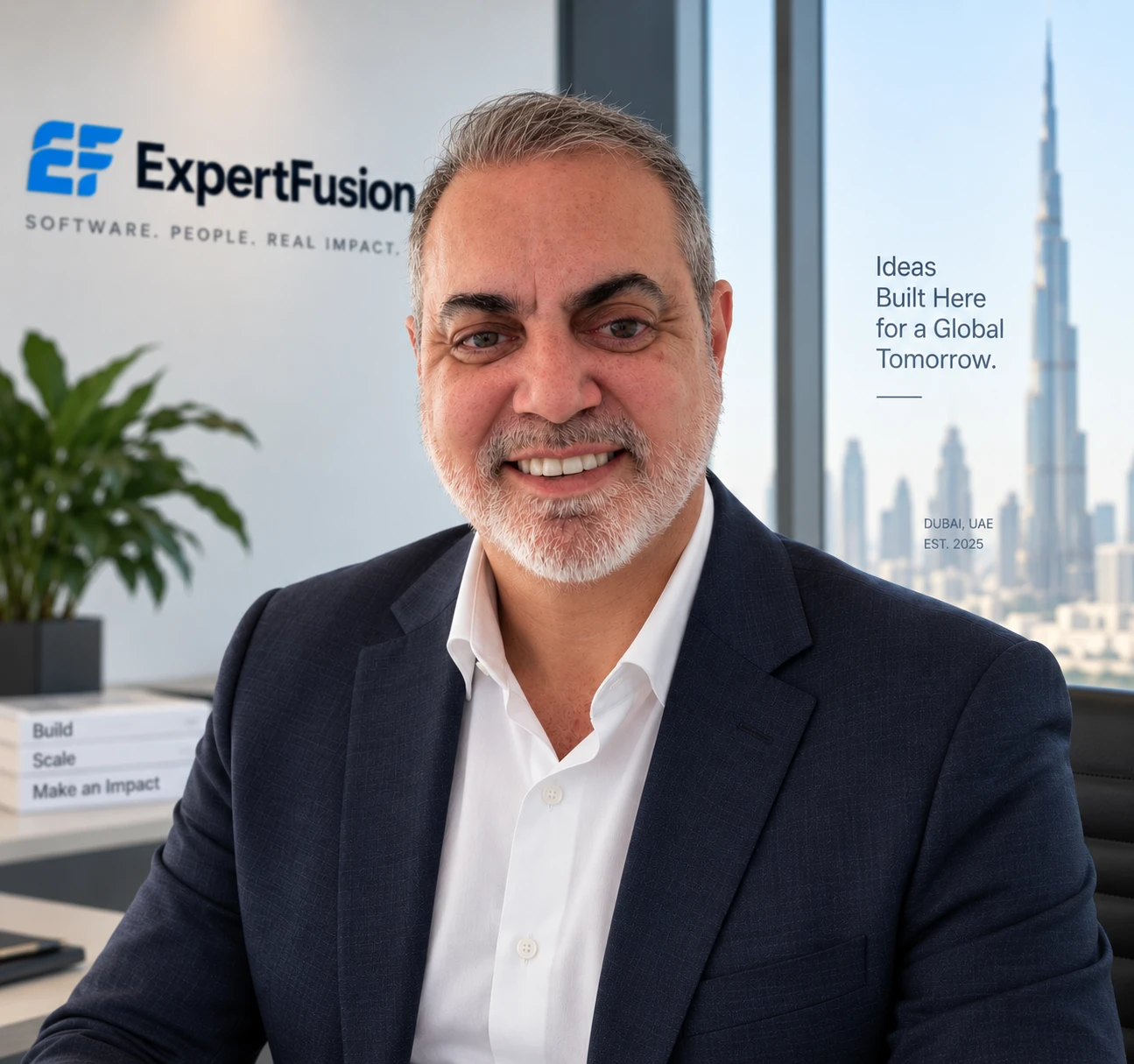 Pedro Sousa, founder of ExpertFusion, in the Dubai office