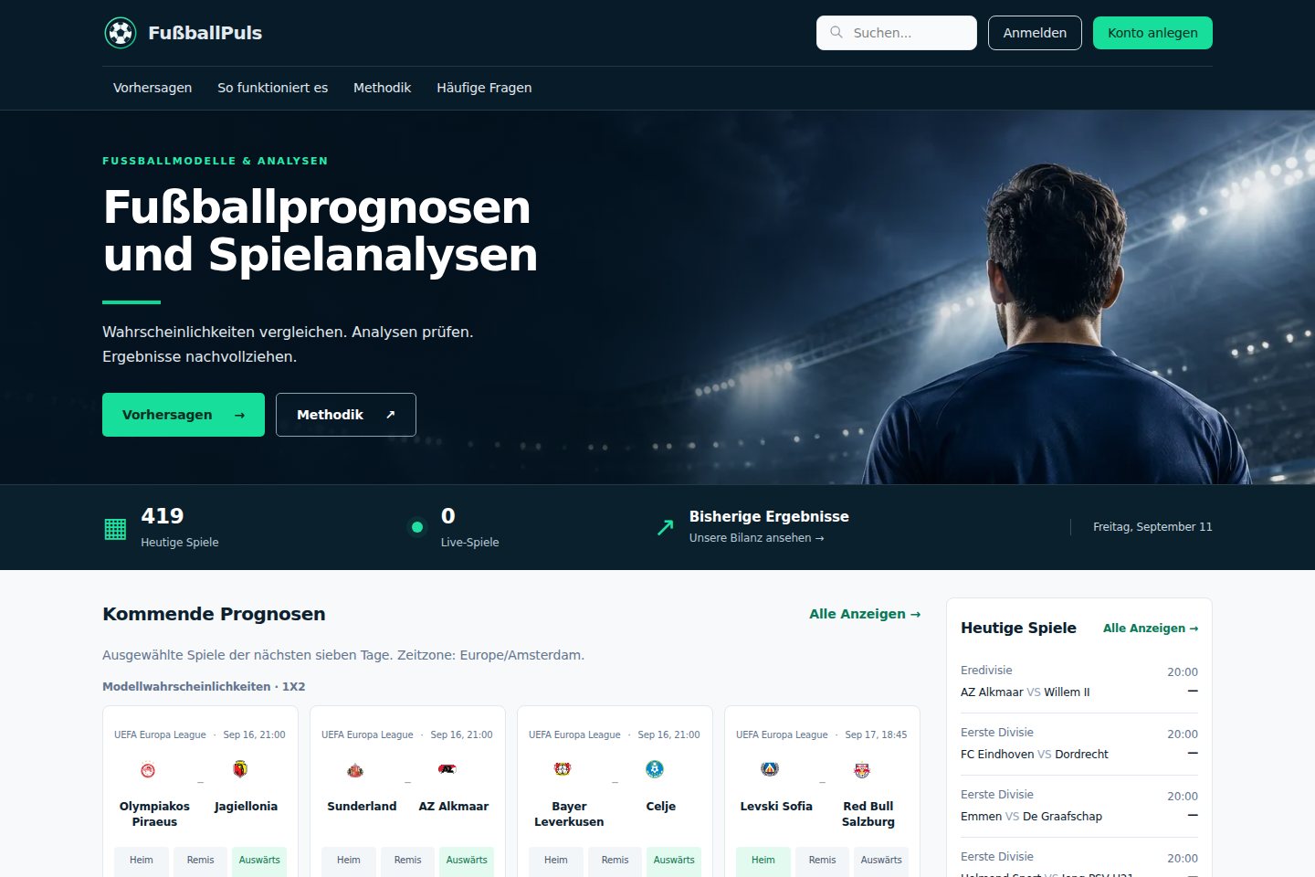 FussballPuls website preview