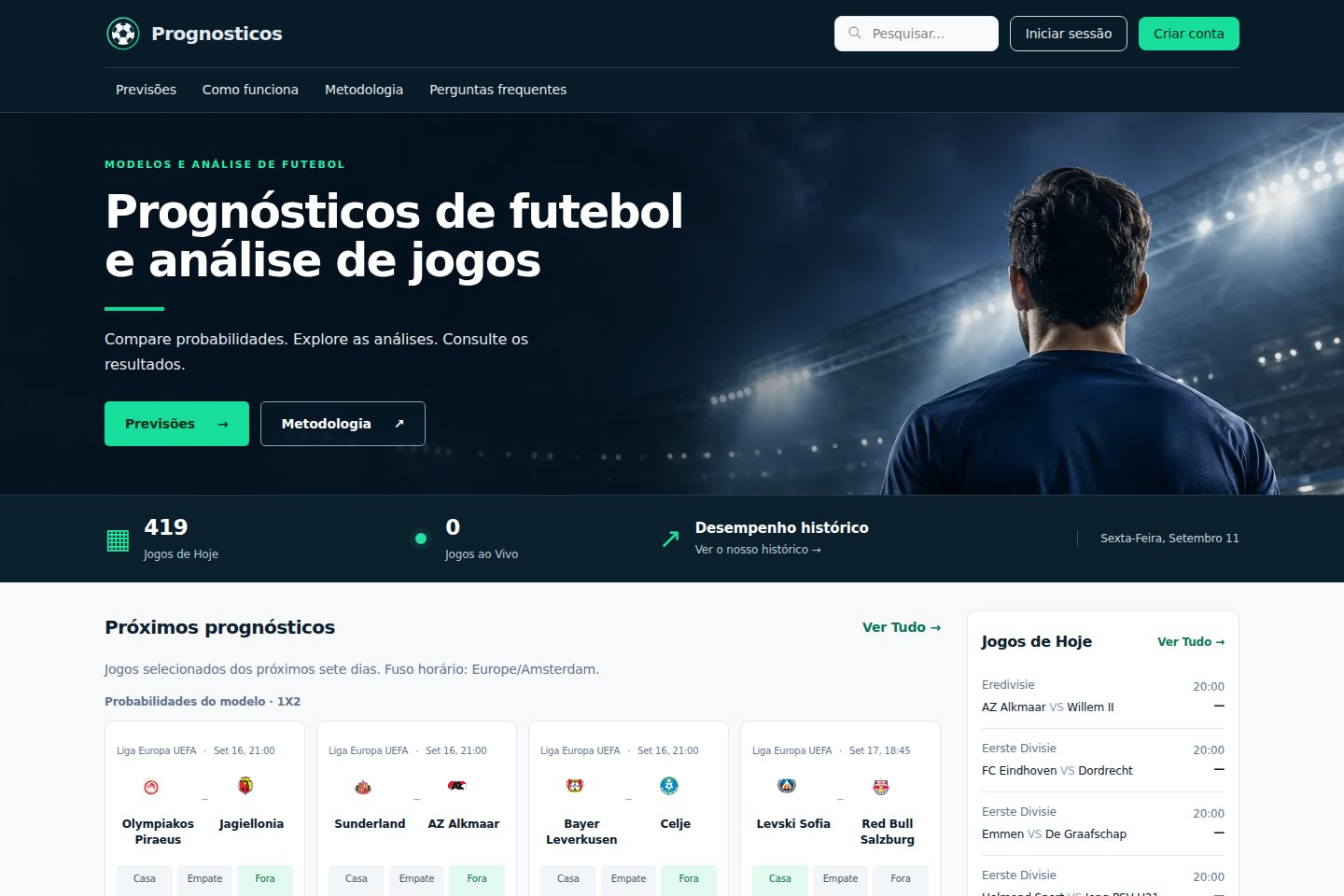 Prognósticos website preview