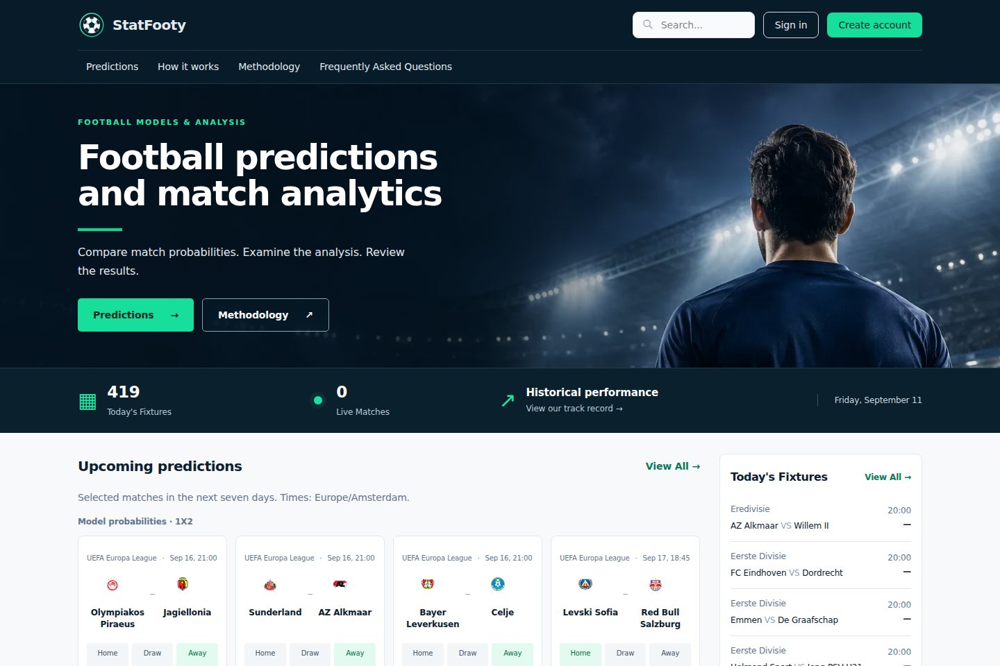 StatFooty website preview